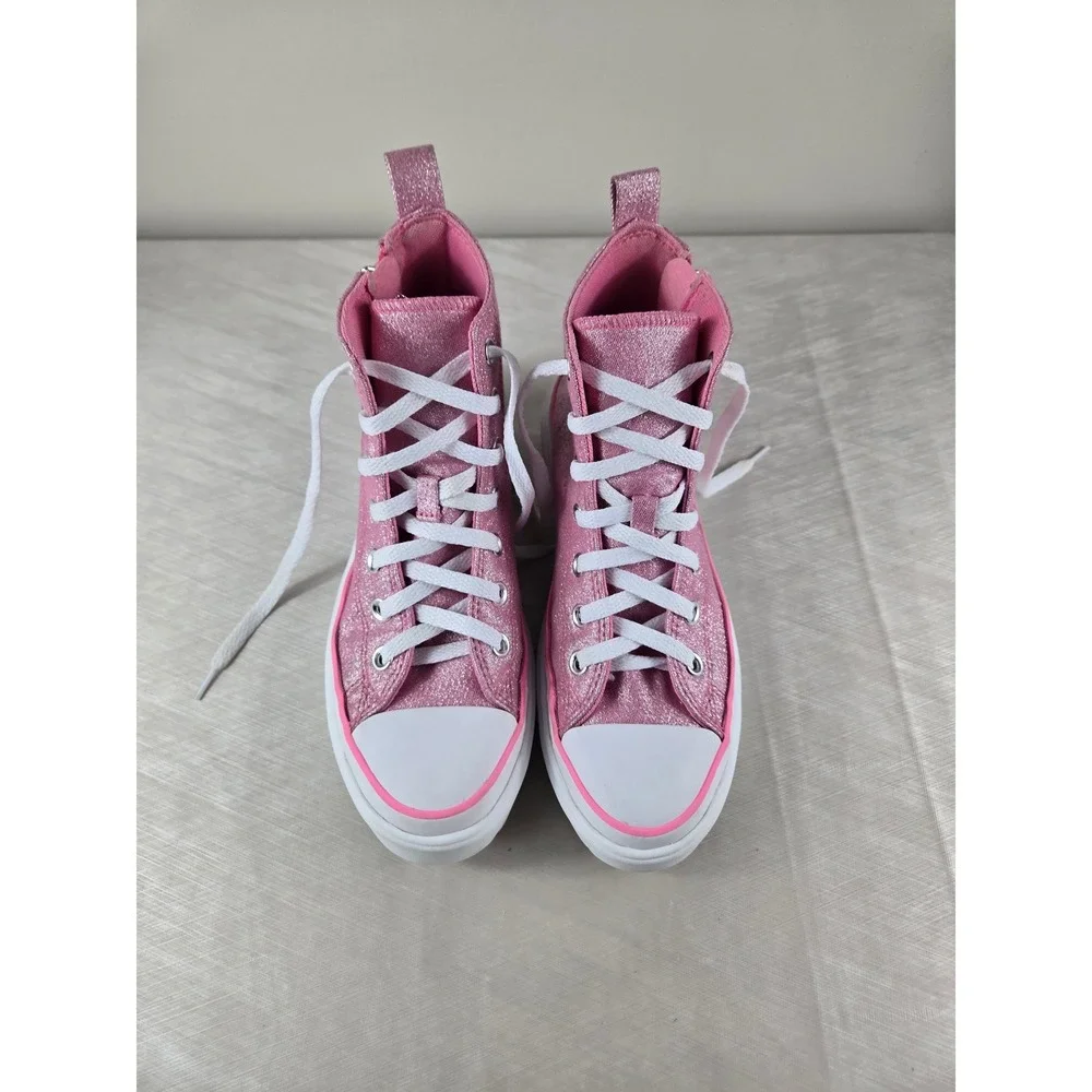 Converse Chuck Taylor All Star Lugged Pink Glitter High Top Platform Sneakers